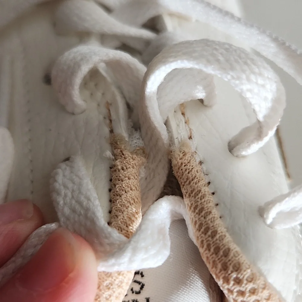 Nike Court Vision Low Sneakers White Peach Womens Size 7